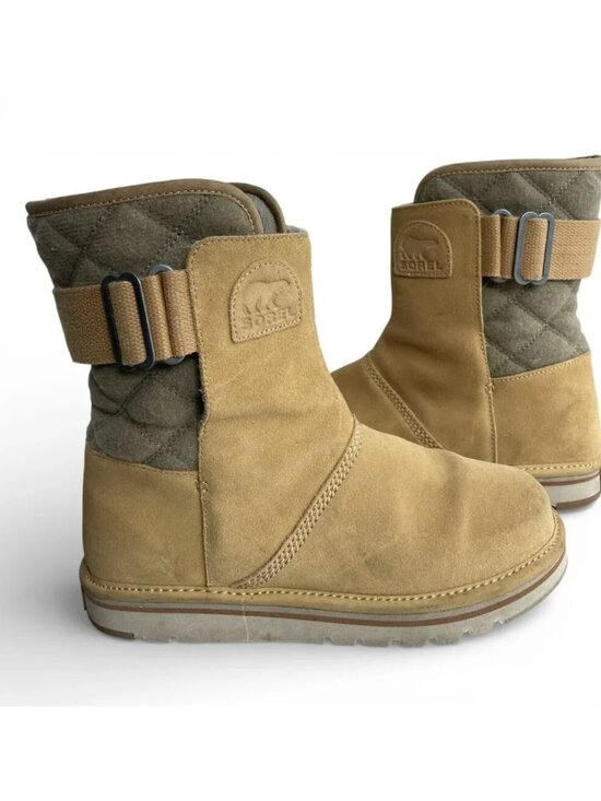Sorel Shoes - Sorel Campus Beige Tan Suede Leather Insulated Winter Boots NL2068-373 Women's 9